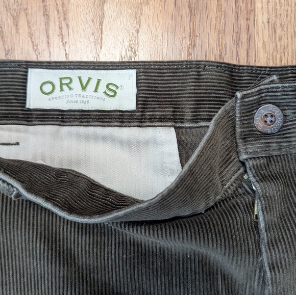 🌿 Rugged Gentleman Vibes – Orvis Olive Green Corduroy Pants Size 40 🦌 Outdoors - Picture 3 of 10